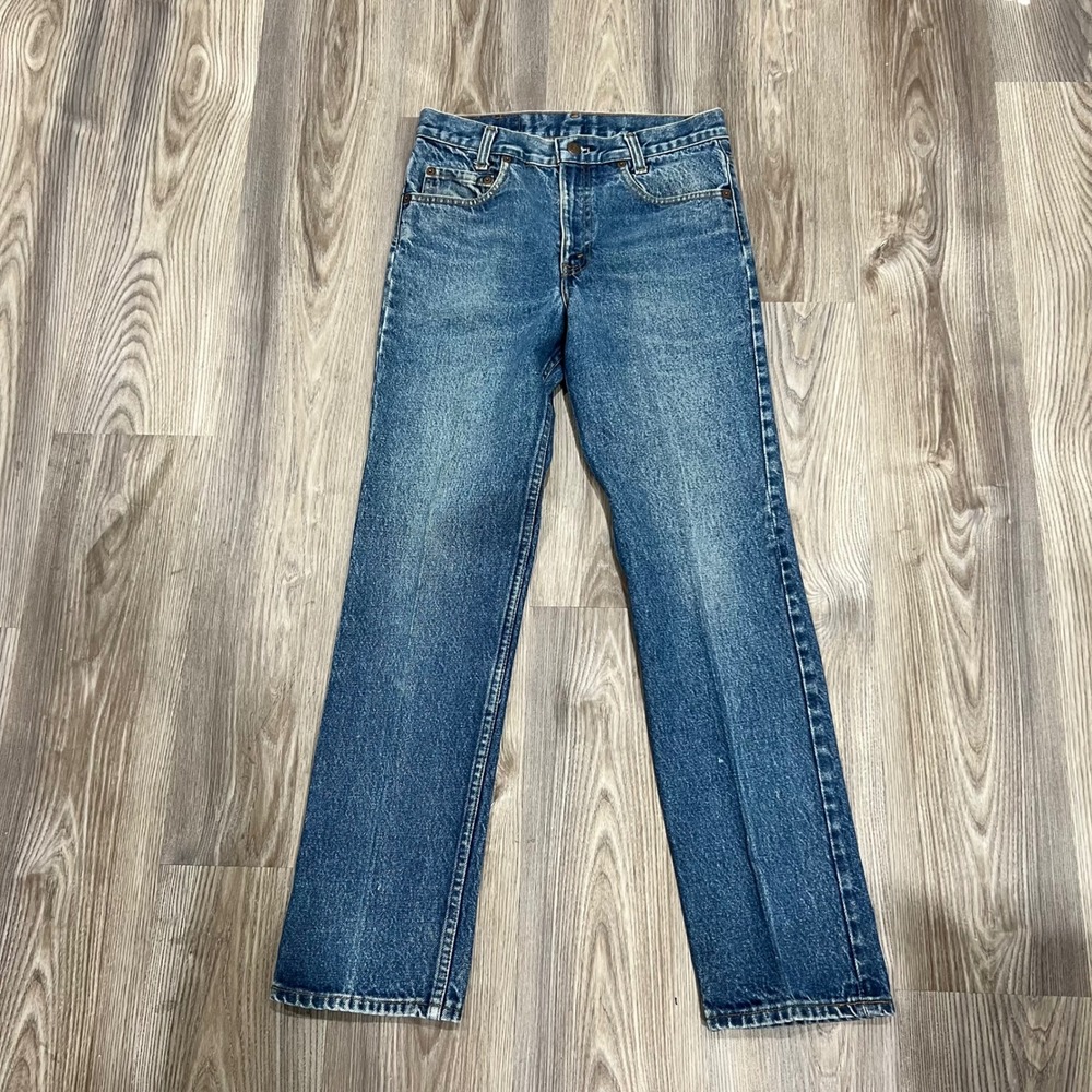 Levis 720 Student Jeans 30x30 Medium Wash Straight Leg Rockabilly Crease Denim